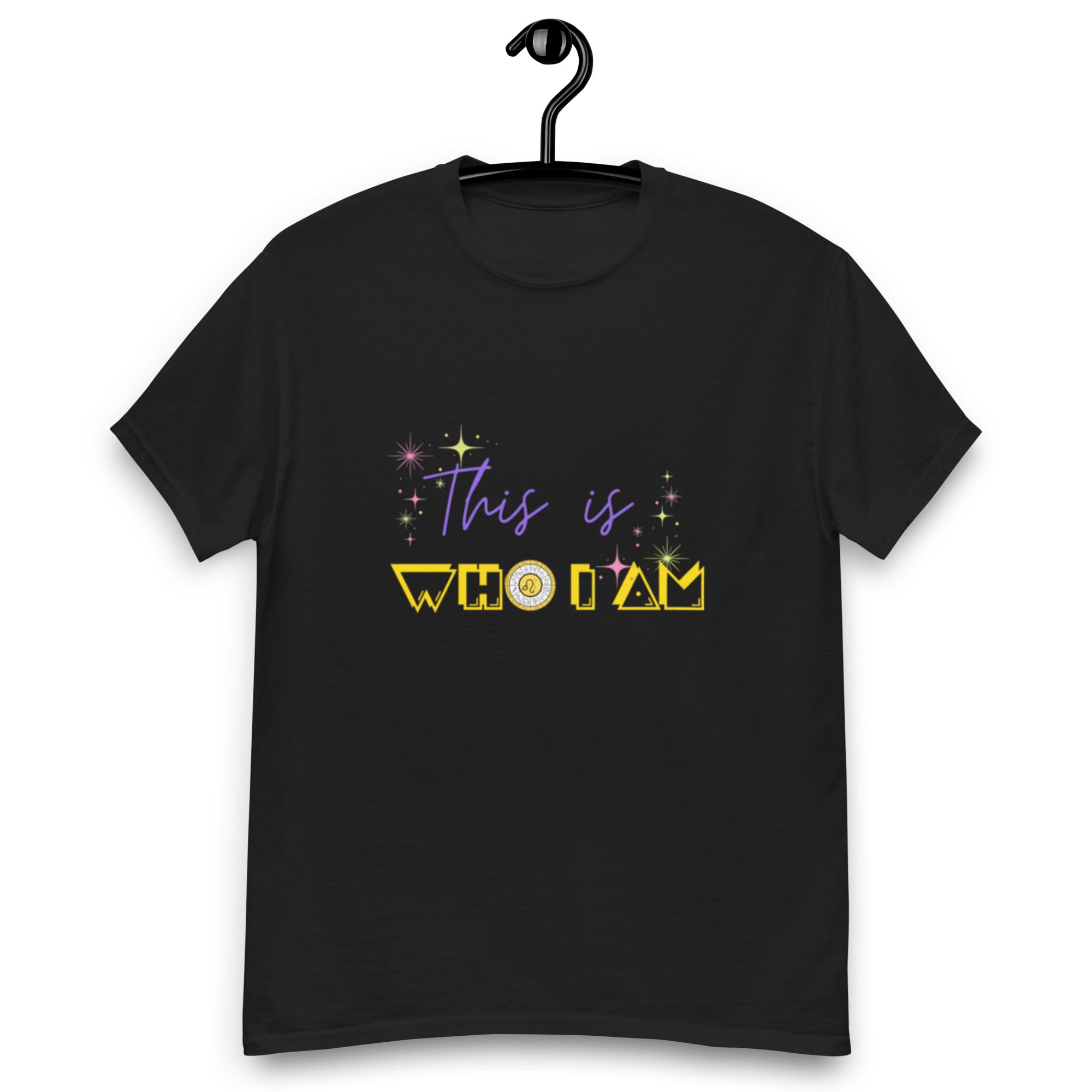 💫 WHO I AM: ZODIAC COLLECTION ⭐ | LEO | TWINKLES | CURSIVE COLORFUL | ASTROLOGY 1 | UNISEX TEE