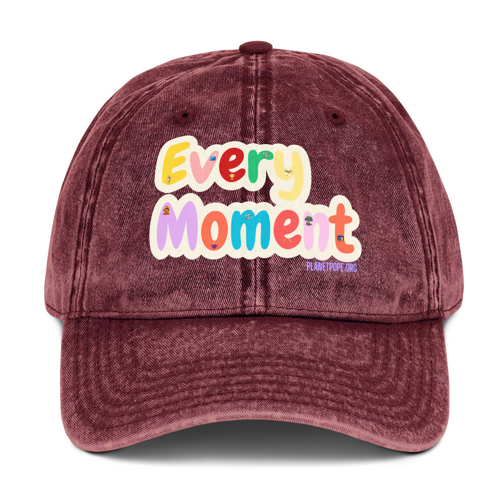 "Every Moment" Vintage Cotton Twill Cap - Reach for the Stars Collection
